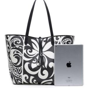 Happy Wahine Tapa Tiare Reversible Tote
